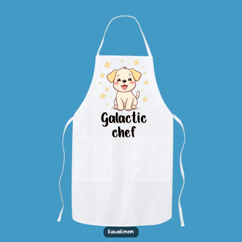Funny Puppy Star Wag Apron - Cheerful Dog Chef Wear for Kitchen Fun