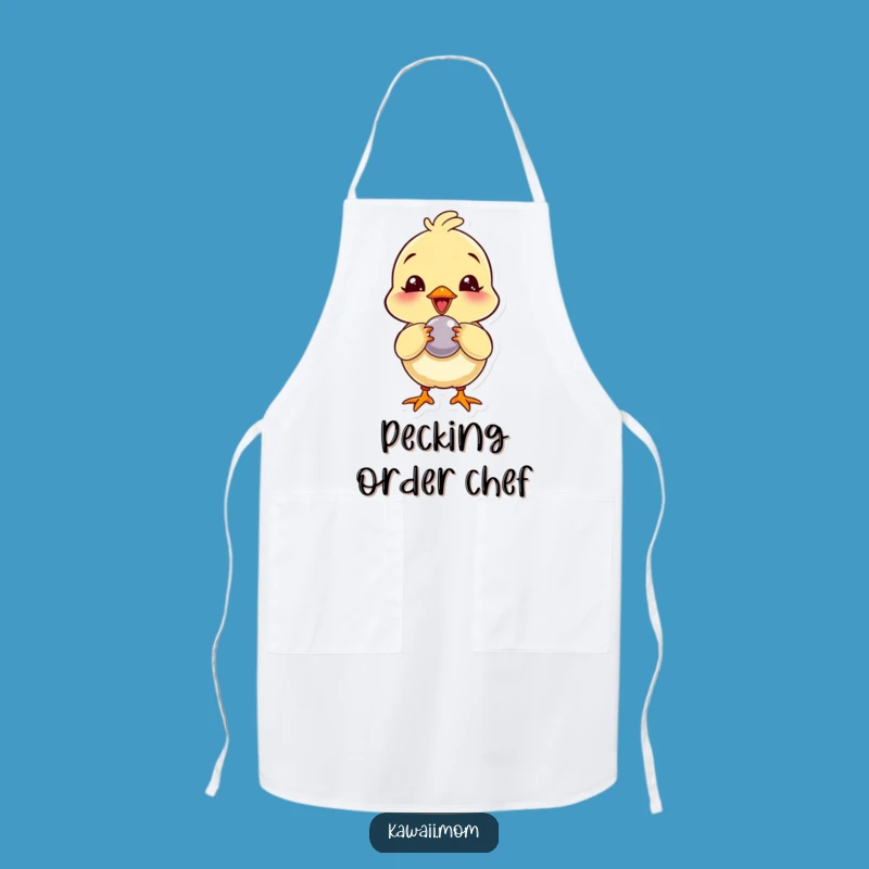 Funny Chick Button Peck Apron: Giggling Kitchen Wear, Perfect Humorous Gift