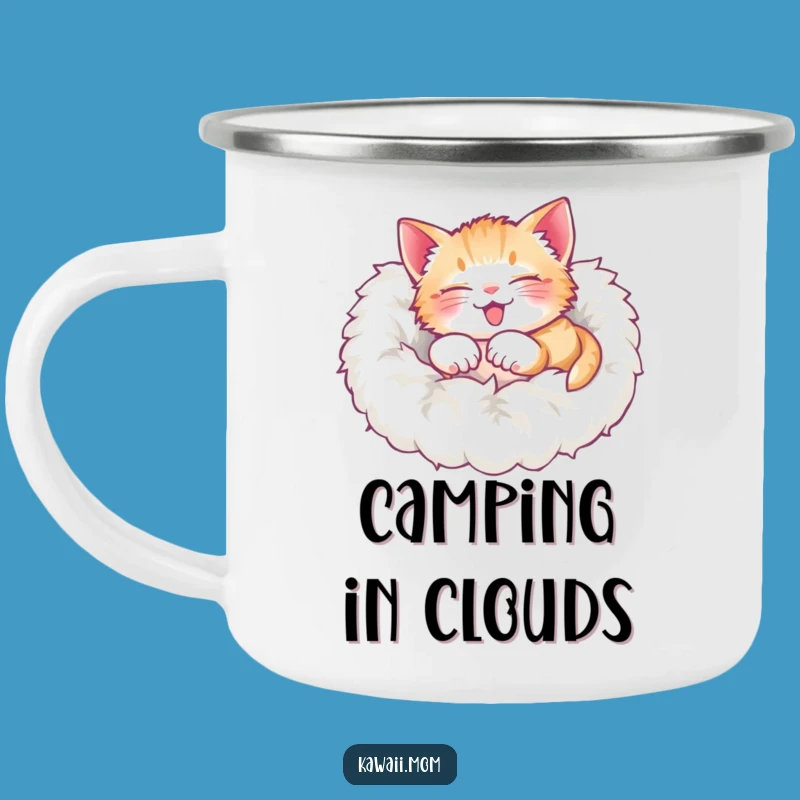 Funny Kitten Roll Camping Mug: Durable Character Cup, Perfect Humorous Gift