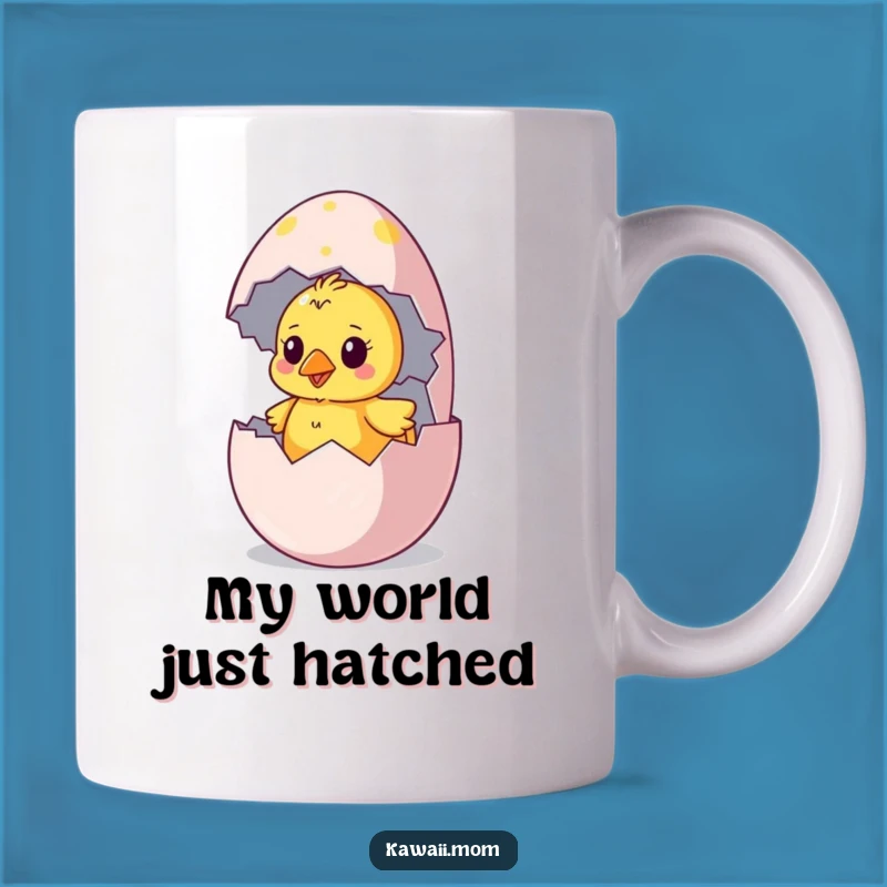 Funny Chick Hatching Mug - Curious Character Gift for Spring and Easter Fun
