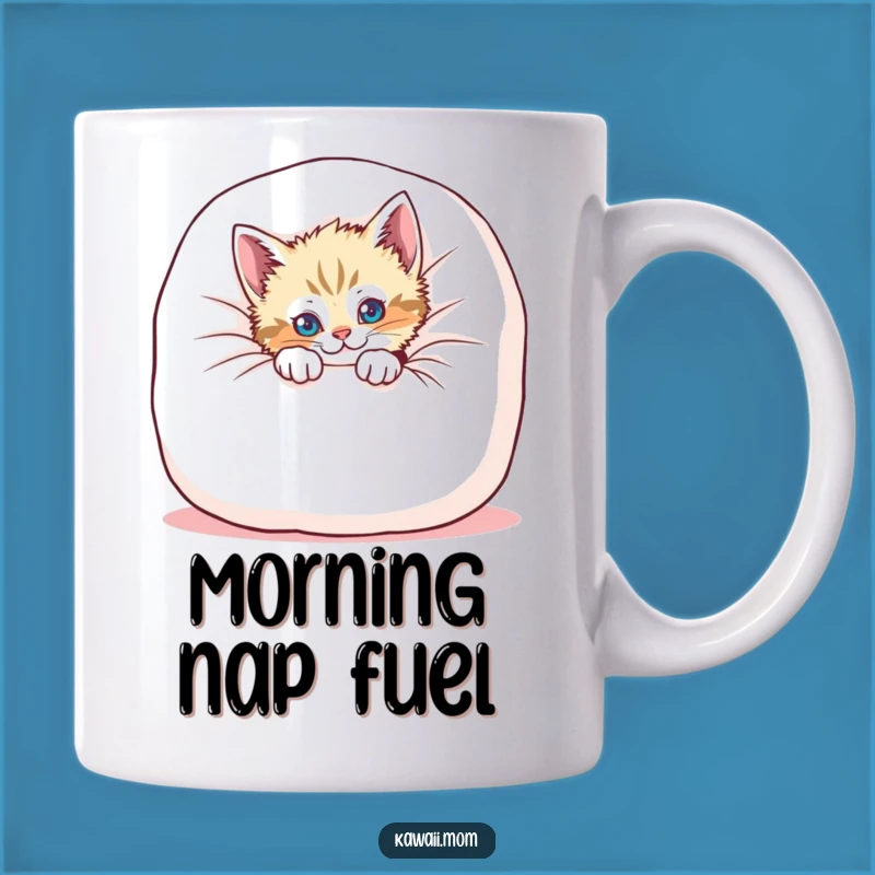 Funny Kitten Cushion Peek Mug - Playful Cat Character Gift for Cozy Cat Lovers