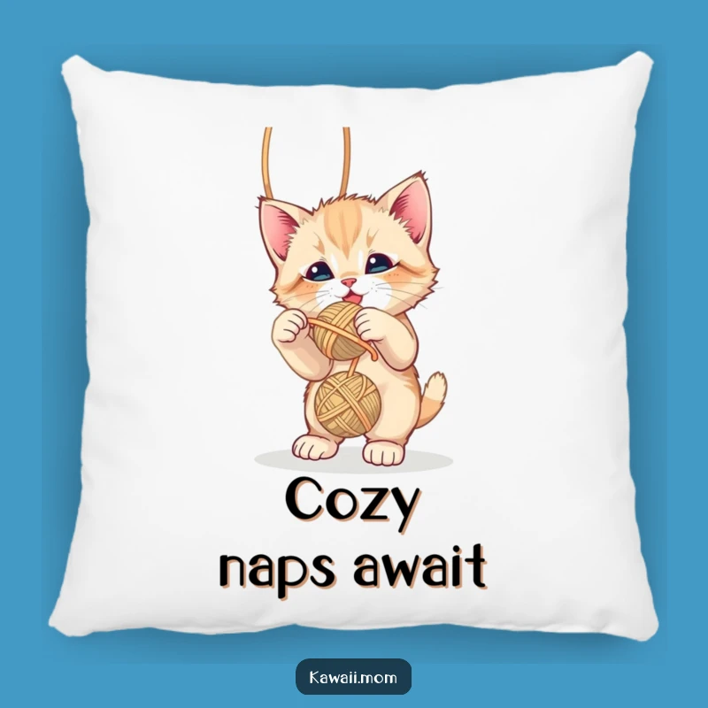 Funny Kitten Yarn Ball Pillow - Cozy Comfort with a Playful Cat Gift