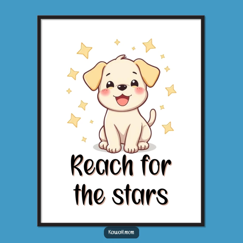 Funny Puppy Star Wag Digital Art - Happy Dog Print for Instant Joy