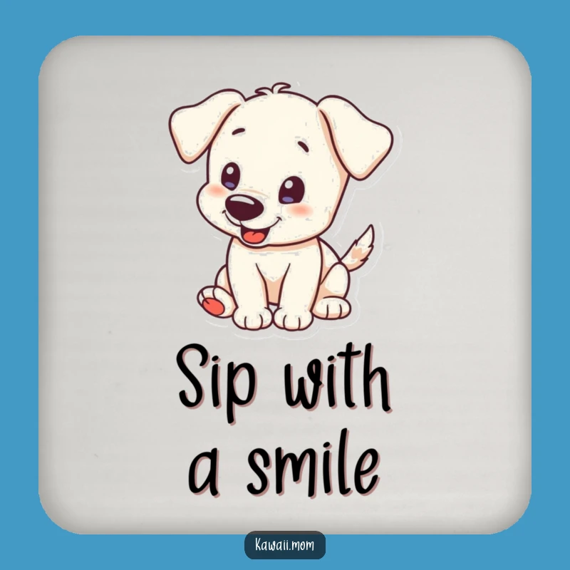 Funny Puppy Tail Wag Coaster: Cute Character Protection, Perfect Humorous Gift