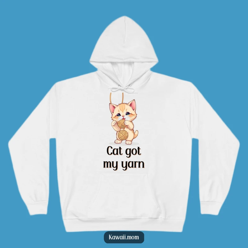 Funny Kitten Yarn Ball Hoodie - Cozy & Playful Cat Gift