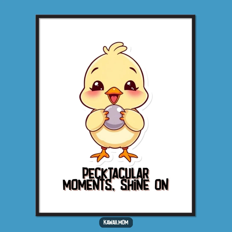 Free Printable Chick Wall Art: Funny Giggling Button Design for Cute, Whimsical Downloadable Decor