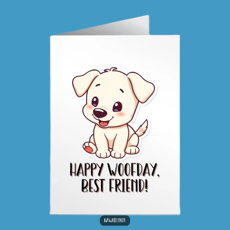 Free Printable Puppy Birthday Card: Funny Wagging Tail Design for an Exciting Downloadable Gift