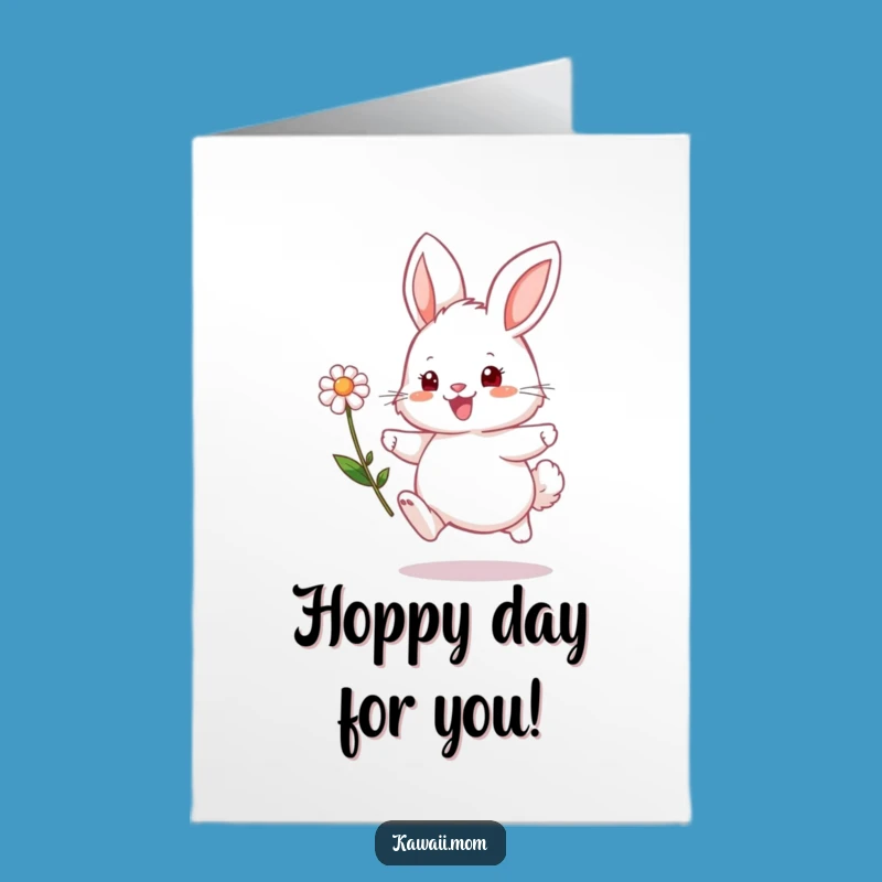 Free Printable Bunny Congratulations Card: Flower Hop of Joy Downloadable Gift