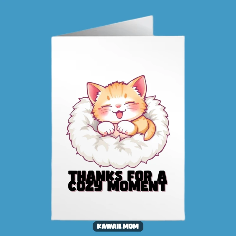 Free Printable Kitten Thank You Card: Funny Rolling Pile Design for a Sweet Downloadable Gift