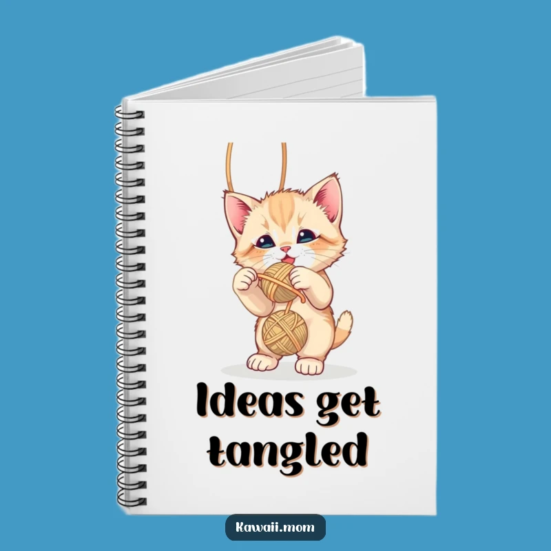 Funny Kitten Yarn Ball Notebook - Journal Your Playful Thoughts Gift